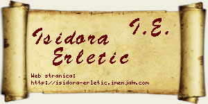 Isidora Erletić vizit kartica